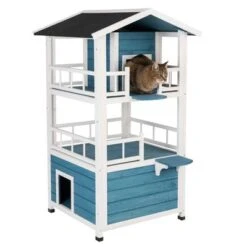 Casita Penthouse Para Mascotas -Suministros Para Mascotas 100914 katzenhaus penthouse fg 4373 9