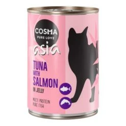 Cosma Asia En Gelatina 12 X 400 G -Suministros Para Mascotas 102196 pla cosma asia tunasalmon 400g 3