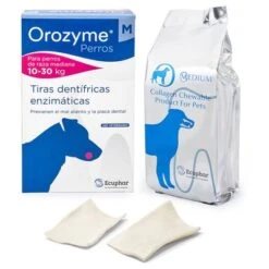 Orozyme Tiras Dentífricas Para Perros -Suministros Para Mascotas 104410 pla orozyme strips mediumdogs hs 01 0