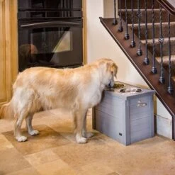 Contenedor De Pienso Con Comederos Kerbl Pet EcoFLEX® Para Perros -Suministros Para Mascotas 106300 kerbl ecoflex futterbar gray hs 13 4