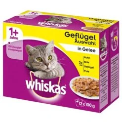 Megapack Whiskas 1+ Años 48 X 85 G En Bolsitas -Suministros Para Mascotas 10954 pla whi gefluegelingelee 7