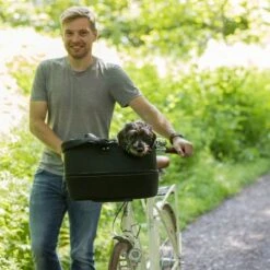 Cesta Para Bicicletas Trixie Friends On Tour Front -Suministros Para Mascotas 110146 trixie front fahrradkorb hs 16 8