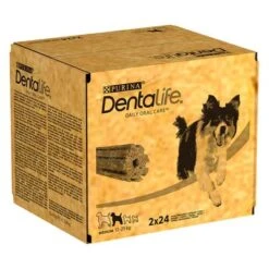 PURINA Dentalife Snacks Dentales Para Perros Medianos (12-25 Kg) -Suministros Para Mascotas 130102 pla purina dentalife t gliche zahnpflege snacks f r mittelgro e hunde 48stic s hs 03 1