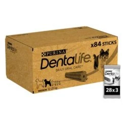 PURINA Dentalife Snacks Dentales Para Perros Medianos (12-25 Kg) -Suministros Para Mascotas 130103 purina dentalife t gliche zahnpflege snacks f r mittelgro e hunde 84stic s hs 08 6