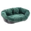 Cesta Ferplast Siesta Deluxe Negra Con Funda Sofá Aterciopelada Verde -Suministros Para Mascotas 145198 pla ferplast ueberzug sofa samt gr hs11 0