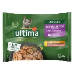Ultima Cat Sterilized 48 X 85 G Comida Húmeda Para Gatos -Suministros Para Mascotas 181499 ultima cat sterilized huhnlachs hs 03 7