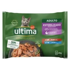 Ultima Cat Sterilized 48 X 85 G Comida Húmeda Para Gatos -Suministros Para Mascotas 181500 ultima cat sterilized rindthunfisch hs 02 1