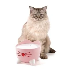 Bebedero Fuente Catit PIXI Rosa -Suministros Para Mascotas 187697 hagencontainer catit pixi trinkbrunnen pink hs 11 7
