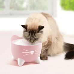 Bebedero Fuente Catit PIXI Rosa -Suministros Para Mascotas 187697 hagencontainer catit pixi trinkbrunnen pink hs 12 0