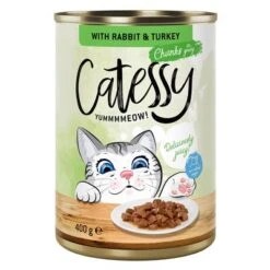 Catessy Bocaditos 12 X 400 G En Latas -Suministros Para Mascotas 1 28348 pla catessy gravy rabbit 400g 1