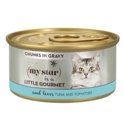 My Star Bocaditos En Salsa Gourmet En Latas 24 X 85 G Para Gatos -Suministros Para Mascotas 1 mystar littlegourmet chunksingravy tuna 85g 7