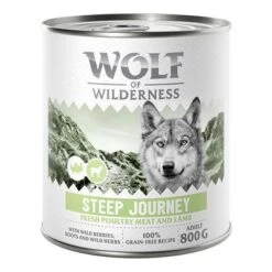 Wolf Of Wilderness Expedition 6 X 800 G 18 Wolf Of Wilderness Expedition 6 X 800 G -Suministros Para Mascotas 2309 wow poultry based steep journey 800g front 1000x1000 0
