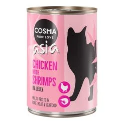 Cosma Asia En Gelatina 12 X 400 G -Suministros Para Mascotas 259996 pla cosma asia chickenshrimps 6 x 400g 3