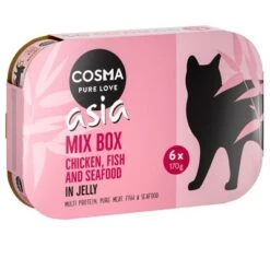 Cosma Asia En Gelatina 6 X 170 G -Suministros Para Mascotas 32609 pla cosma asia mix 6x170g sleeve 6