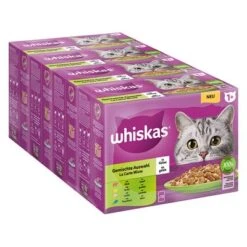 Whiskas 1+ Años 96 X 85 En Bolsitas -Suministros Para Mascotas 355702 pla megapack whiskas 1plus adult frischebeutel gemischte auswahlgelee 48x85g hs 01 7