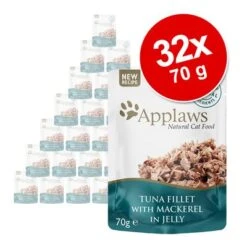 Pack Ahorro: Applaws En Gelatina 32 X 70 G -Suministros Para Mascotas 362008 applaws pouch thunfischmakrele 70g hs 02 6