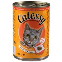 Catessy Bocaditos 12 X 400 G En Latas -Suministros Para Mascotas 373821 catessy gelee huhn 8