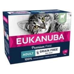 Eukanuba Grain Free Adult 12 X 85 G Para Gatos 7 Eukanuba Grain Free Adult 12 X 85 G Para Gatos -Suministros Para Mascotas 381806 pla eukanuba getreidefrei katzen lamm 18x85g hs 01 9