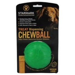 Starmark Pelota Portasnacks Para Perros -Suministros Para Mascotas 388800 pla starmark treat dispensing chewball hs 01 4