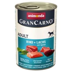 Animonda GranCarno Original Adult 12 X 400 G - Pack Ahorro 24 Animonda GranCarno Original Adult 12 X 400 G - Pack Ahorro -Suministros Para Mascotas 51232 pla animonda grancarno adult rindlachsspinat 400g 3