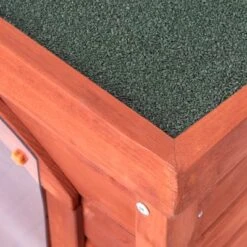 Caseta De Madera Woody Con Puerta Para Perros -Suministros Para Mascotas 55518 woody flachdach fg 8296 3