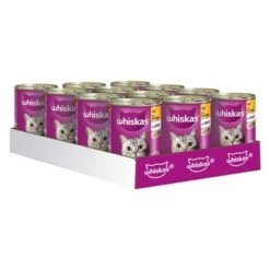 Whiskas 1+ Años En Lata 12 X 400 G -Suministros Para Mascotas 67677 pla whiskas 1plus huhn 12x400g hs 01 6