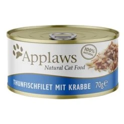 Applaws Latas En Caldo Para Gatos 12 X 70 G -Suministros Para Mascotas 70839 pla applaws bruhe thunschfilet krabbe 70g hs 01 0
