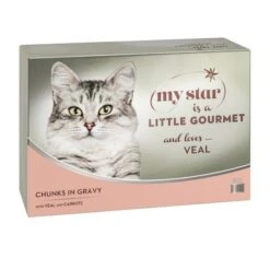 My Star Bocaditos En Salsa Gourmet En Latas 24 X 85 G Para Gatos -Suministros Para Mascotas 89896 pla mystar littlegourmet chunksingravy veal 12x85g 4