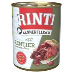 Pack Ahorro: Rinti Kennerfleisch 12 X 800 G -Suministros Para Mascotas 98831 pla bilder rinti kennerfleisch rentier 800g hs 01 2