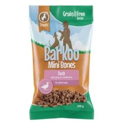 Barkoo Mini Bones Sin Cereales - Pack Ahorro -Suministros Para Mascotas barkoo minibones gf 200g duck 1000x1000 4