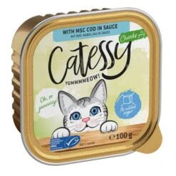 Catessy En Tarrinas 32 X 100 G - Pack Mixto -Suministros Para Mascotas catessy chunks codinsauce 100g 1000x1000 0
