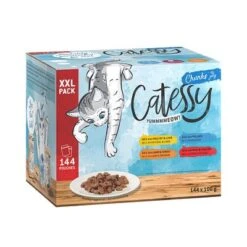 Catessy Bocaditos En Salsa O Gelatina 144 X 100 G - Pack Mixto XXL -Suministros Para Mascotas catessy chunks jelly xxl 1000x1000 0