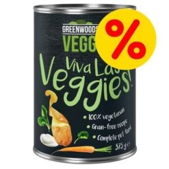 Greenwoods Veggie Con Yogur, Patatas, Zanahorias Y Espinacas -Suministros Para Mascotas greenwoods vivalasveggies 375g 1000x1000 9 bit es 9