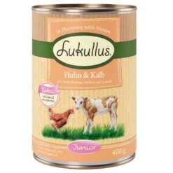 Pack Ahorro Lukullus Junior 24 X 400 G -Suministros Para Mascotas lk 400g junior kalbhuhn 1000x1000 0