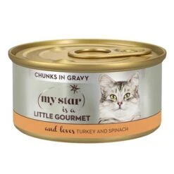 My Star Bocaditos En Salsa Gourmet En Latas 24 X 85 G Para Gatos -Suministros Para Mascotas mystar littlegourmet chunksingravy turkey 85g 6