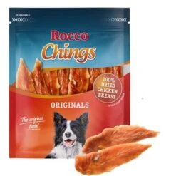 Megapack Rocco Chings Originals Láminas De Carne Para Perros 15 X 250 G -Suministros Para Mascotas originals chicken breast 4