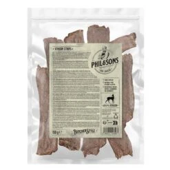 Phil & Sons Láminas De Carne De Ciervo Para Perros -Suministros Para Mascotas phil sons venison stripes 150g 1000x1000 5