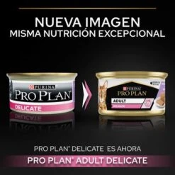 PURINA PRO PLAN Cat Delicate 24 X 85 G En Latas -Suministros Para Mascotas puprpnwcadvdenomotu23npackbcles 5