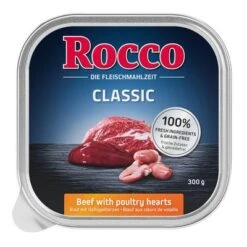 Rocco Classic En Tarrinas 9 X 300 G -Suministros Para Mascotas rocco schalen classic gefl gelherzen 1000x1000 1 1