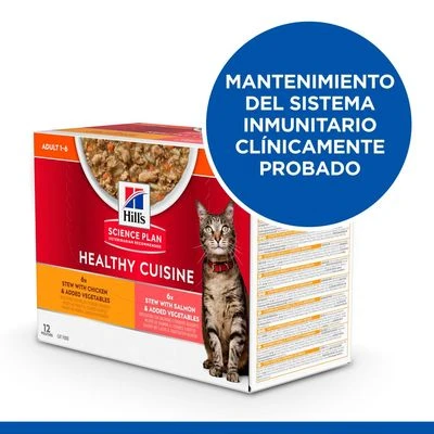 Hill's Science Plan Hill's Adult Healthy Cuisine Con Pollo Y Salmón Para Gatos - Imagen 4