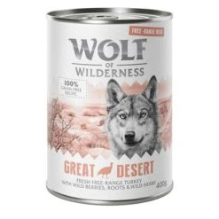 Wolf Of Wilderness Free Range 6 X 400 G / 800 G - Pack De Prueba -Suministros Para Mascotas wow freerange greatdesert 400g 1000x1000 6