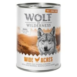 Wolf Of Wilderness Free Range 6 X 400 G / 800 G - Pack De Prueba -Suministros Para Mascotas wow freerange wideacres 400g 1000x1000 3