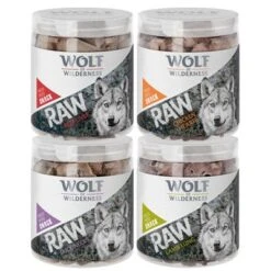 Pack Ahorro 4 X Wolf Of Wilderness RAW Snacks Liofilizados Premium -Suministros Para Mascotas wow raw 4er mix 0
